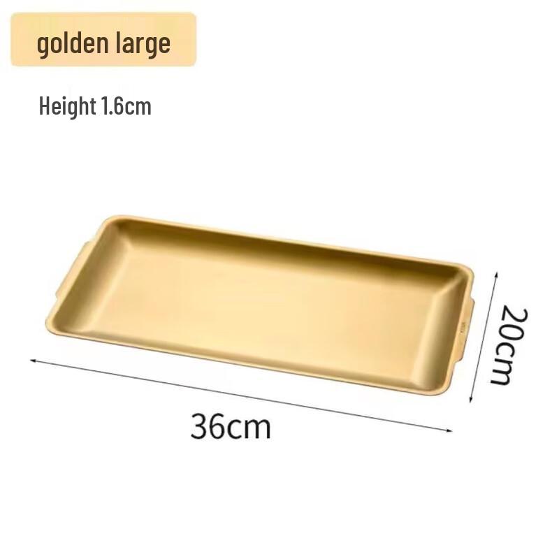 Premium Gold 304 Stainless Steel Serving Tray 36x20 cm