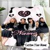Custom Name K-pop Stars Shine Bright Blanket  Ideal Bedding Blanket Perfect for Travel, Camping, Living Rooms, Offices, Sofas, Fan Christmas gift