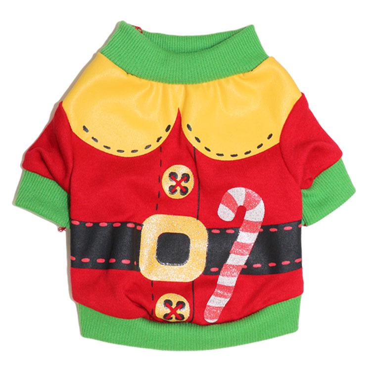 

Милый питомец собака зима милая жилетка футболка рождество маленькие собаки теплые хлопковые куртки одежда пальто L красный