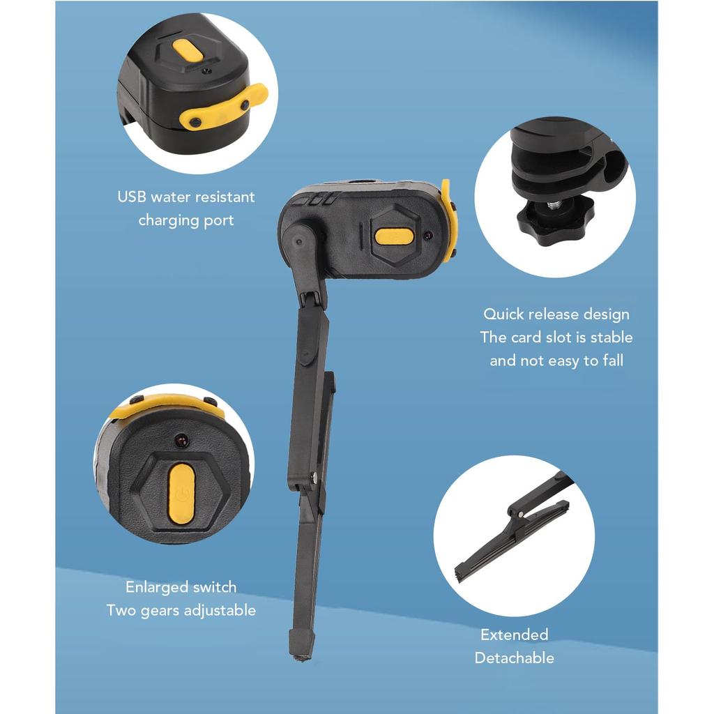 Motorcycle Helmet Visor Wiper, Universal Waterproof Electric Motorcycle Helmet Wiper, 2 Speeds 170 Cleaning Range, E-Scooter Helmet Windshield Wiper