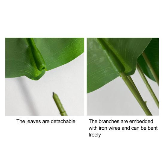 Flori Artificiale Plante Copac Frunze Mari Aspect Realist Textură Fină