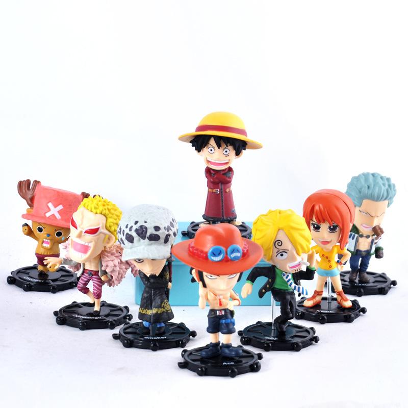 1Set Anime One Piece Figure Luffy Hancock Wedding Dress Series WCF Ace Zoro Nami Marco Collection Dolls Toys for Children Gifts