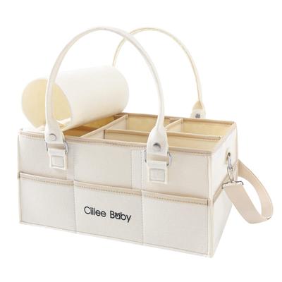 Multifunkčný úložný priestor na plienky Vylepšený úložný priestor na plienky Skladacia detská úložná taška do auta na cestovanie s vekom a ramenným popruhom Taška, Puzdro, Krabica, (6