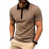 Καλοκαιρινά Ανδρικά Ριγέ Πόλο Μπλουζάκια Κοντομάνικα Διαπνέον T-Shirt Αντίθετο Χρώμα Casual Γιακάς Λαιμόκοψη Streetwear Βασικό Top