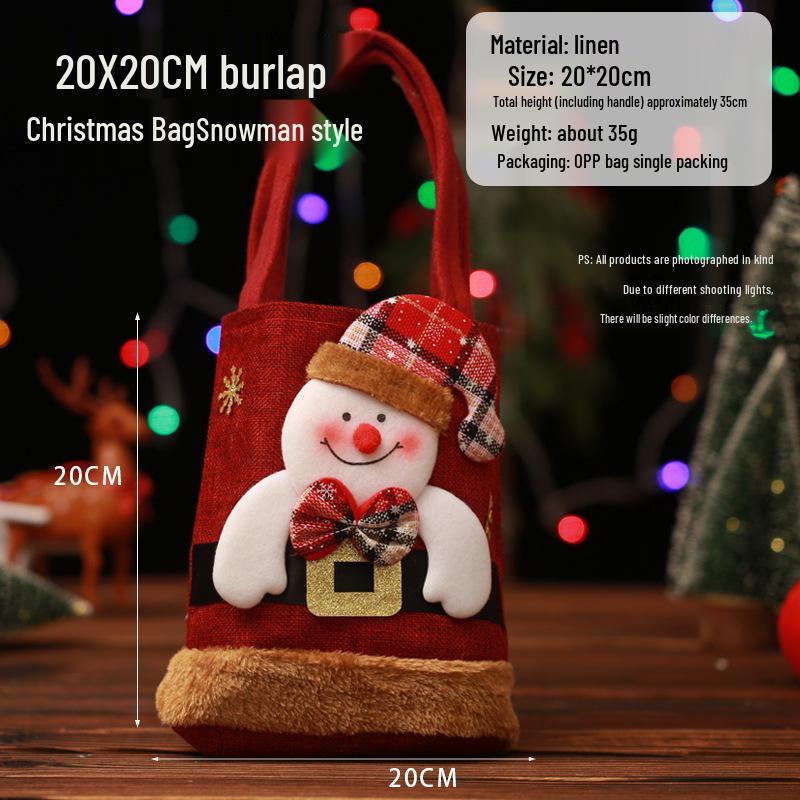 

Рождественская сумка-тоут для детей: Санта, Снеговик, Олень Подарочный и Конфетный Мешок