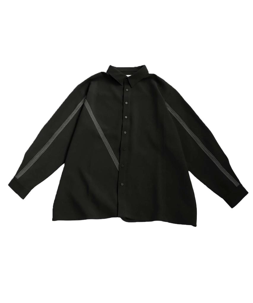 antiqua Stitched Long One Size Black Women's Shirt, Sleeve, KYO-3003, 05,