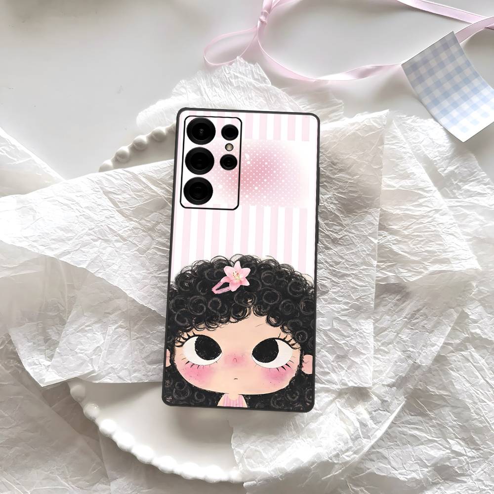 Comic Girl Phone Case For Samsung S 24 Fe 25 Ultra Plus 20 Lite 21 30 22 23 24 22 Ultra 5G Fundas
