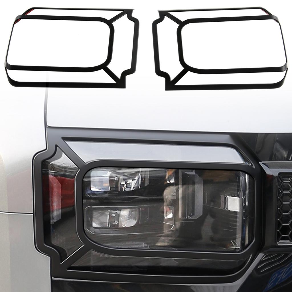 For Jetour Traveller T2 2024 2025 Car Accessories ABS Front Head Light Lamp Cover Trim 2pcs