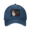 Jack Russell Terrier Dog In Red Sunglasses Washed Denim Cap Casual Baseball Caps Adjustable Hat Summer Unisex Baseball Hats