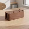Steckdosenleisten-Box Walnuss-Finish Schreibtisch-Organizer Einfach Holz für Büro, Arbeitszimmer