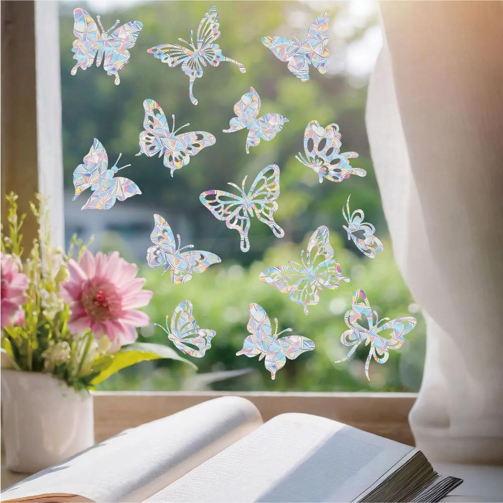 Christmas Windows Rainbow Prism Stickers Rainbow Film for Window Glass Clings Static Removable Suncatcher Decal Sticker