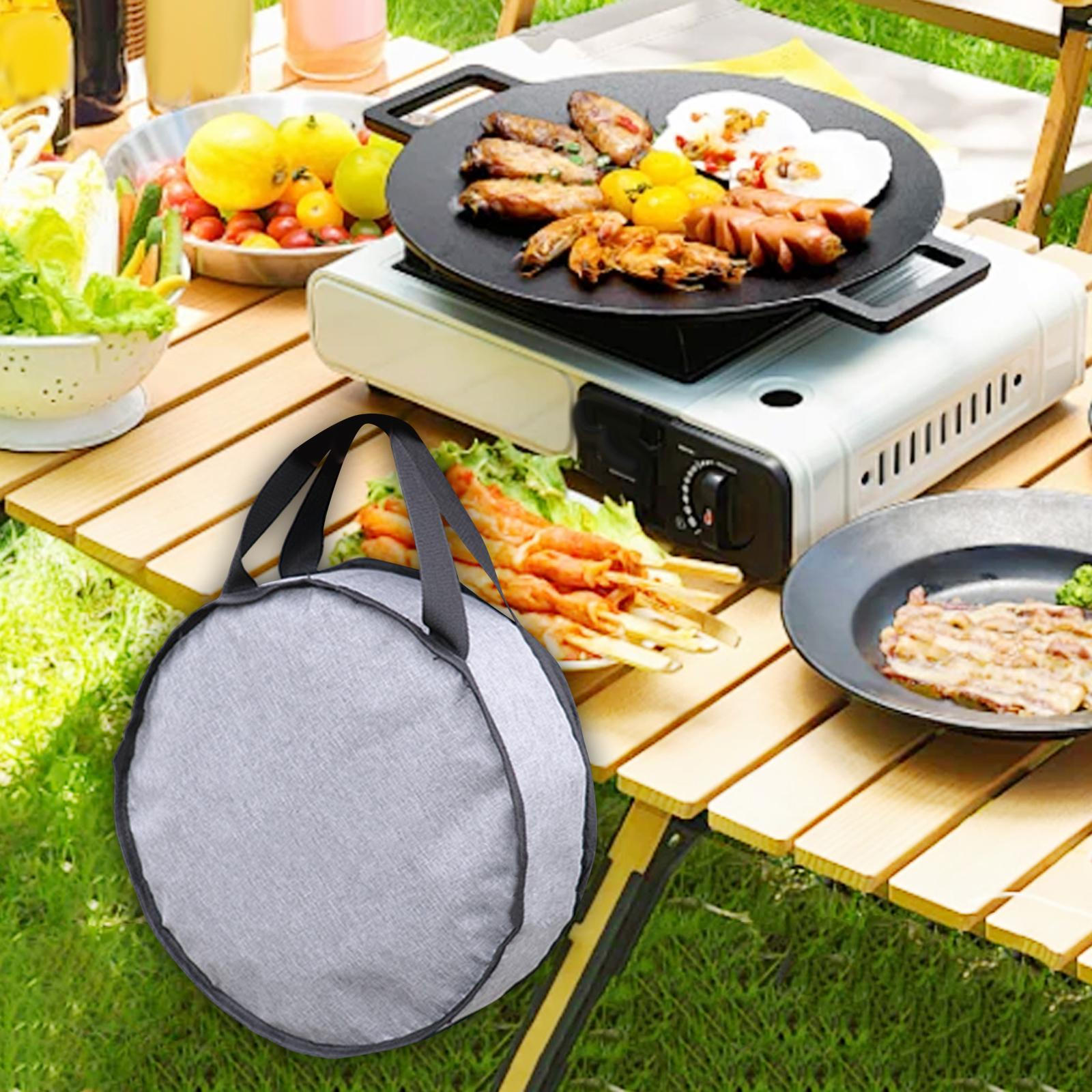 

Сумка для сковороды для кемпинга, чехол для переноски, хранение формы для выпечки с ручкой для пикника, пешего туризма 35cmx10cm