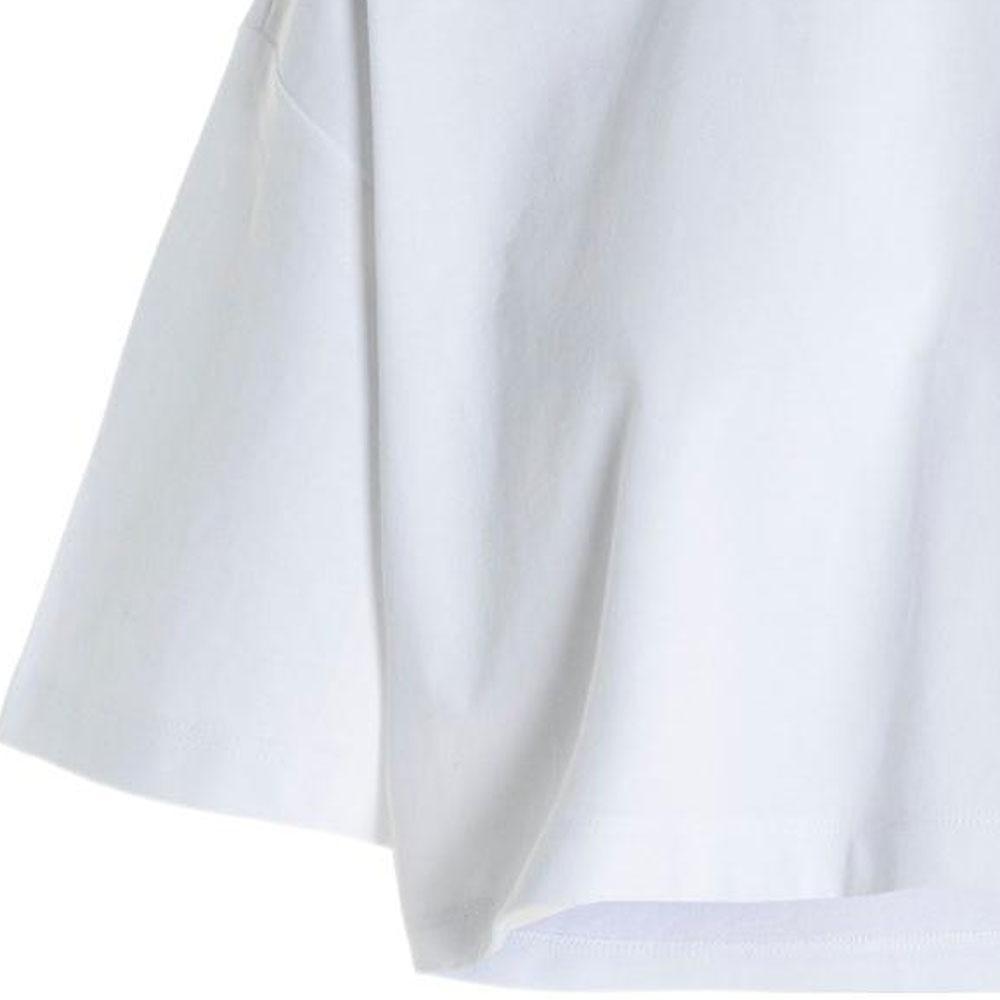 Prada SS22 Women's Logo Crew Neck T-Shirt White 3560A-10UP-F0009-S-212