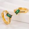 Zircon Green Diamond Earrings, Earrings, Fashionable Commuter Niche High-end Sense