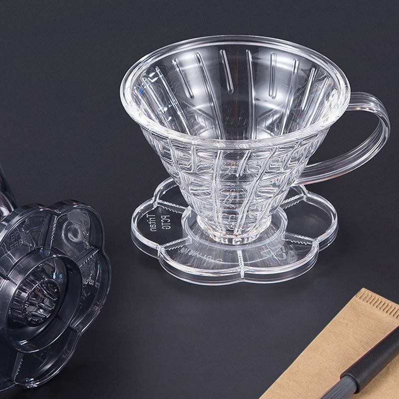 Reusable Resin Coffee Dripper Filter for Pour over Barista Brewing Funnel Filter for 1-2 Cups Coffee Making