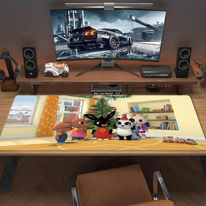 Bing Large Size Mouse Pad Large Gaming Table Cushion Non-slip Laptop Tablet Big Mousepad XXL Mat Mini PC Playmat With Lock edge