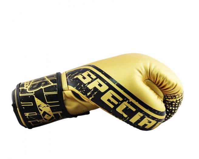 Twins Boxing Gloves UP Leather TW7 (Gold, 10oz) [Used]