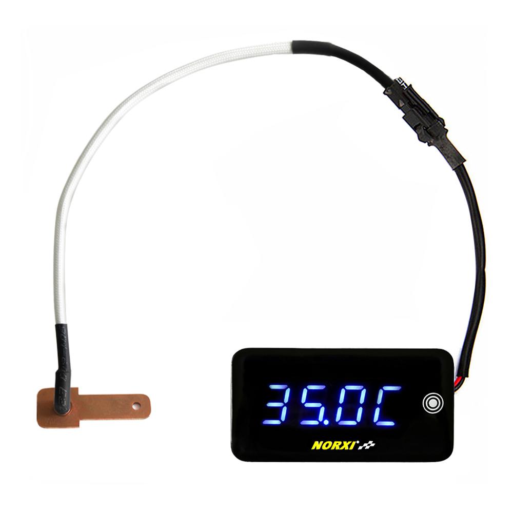 Motorcycle Water Temperature Mini 3 In 1 Gauge Voltage Time With Touch Function Automatically Adjust Brightness Meter
