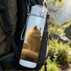 1PC Two Cats Cliff Sunset Art 750ml Color Plastic Sports Water Bottle Leakproof Flip Straw Lid Suitable for Sports Office Home Use