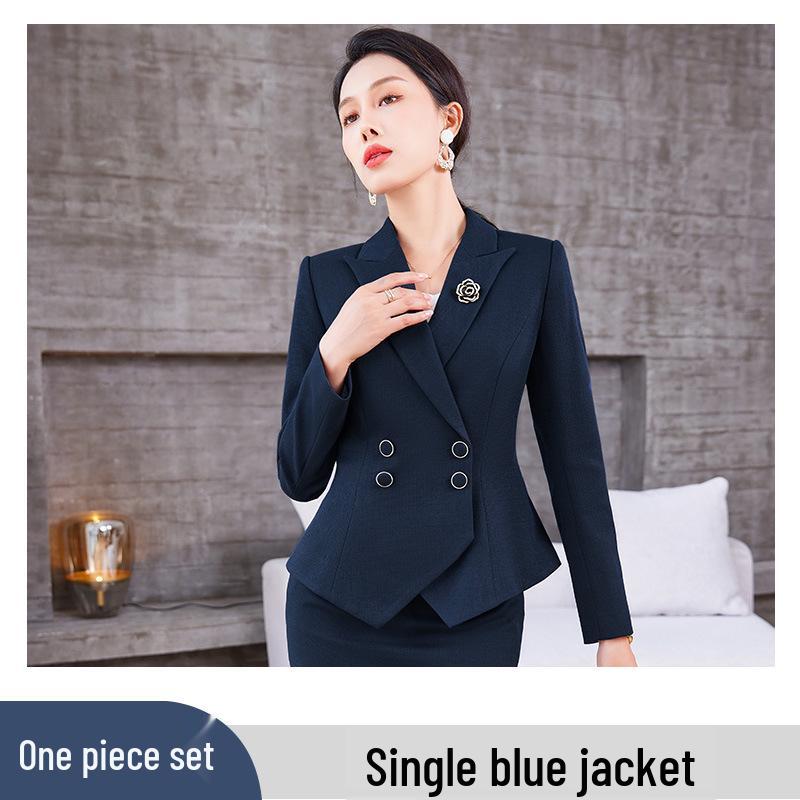 Elegant Pink Professional Women's Suit - Stylish Two-Piece Set for an Age-Defying, High-End Look