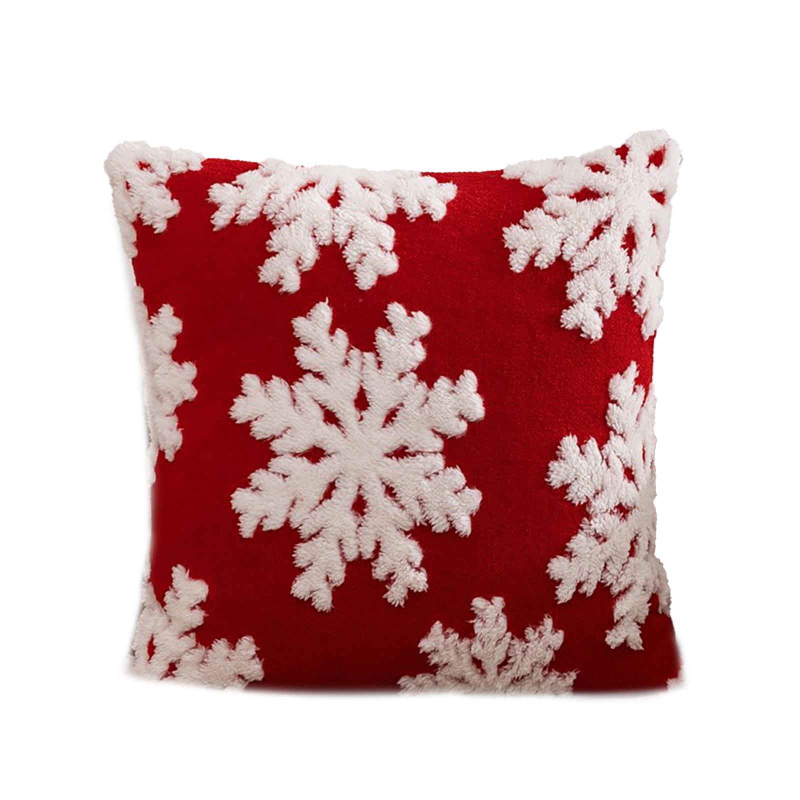 

Рождественская плюшевая наволочка «Снежинка» со скрытой молнией, удобная, легко стирается, для украшения дивана и кровати T7