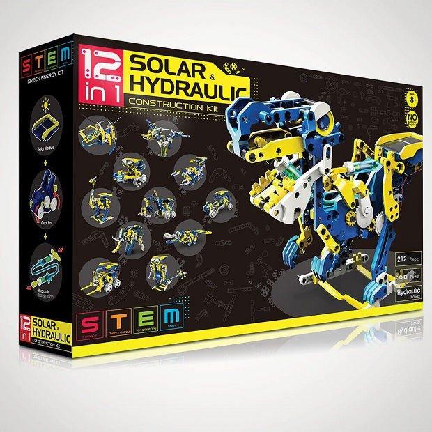 Robot hydrauliczno-solarny 12 w 1 zabawka kreatywne interaktywne
