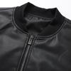 Autumn and Winter New Men's Leather Jacket Fashion Stand-up Collar Embroidery PU Korean Version Slim Youth Leather Jacket Men's Coat Trend
