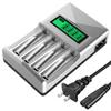 4-Slot AA AAA Battery USB Charger LCD Display Independent Charging Charger for AA AAA NIMH NI-CD Rechargeable Batteries