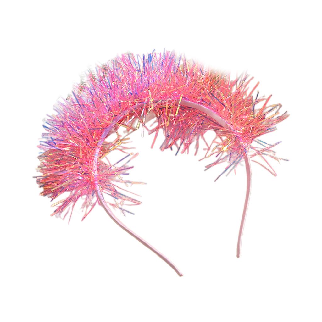 Cute Hairband with Colorful Tinsel Perfect for Parties Stage Performences Eye-catching Party Headband Birthday HeadWear