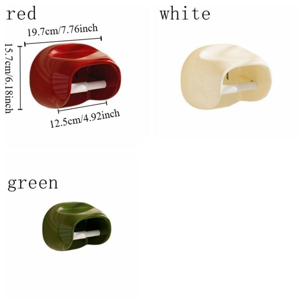 Kein Bohren Badezimmer Rollenhalter Wasserdichte Kunststoff-Toilettenpapierbox Vintage Wandmontiertes Toilettenpapier-Aufbewahrungsregal Toilette