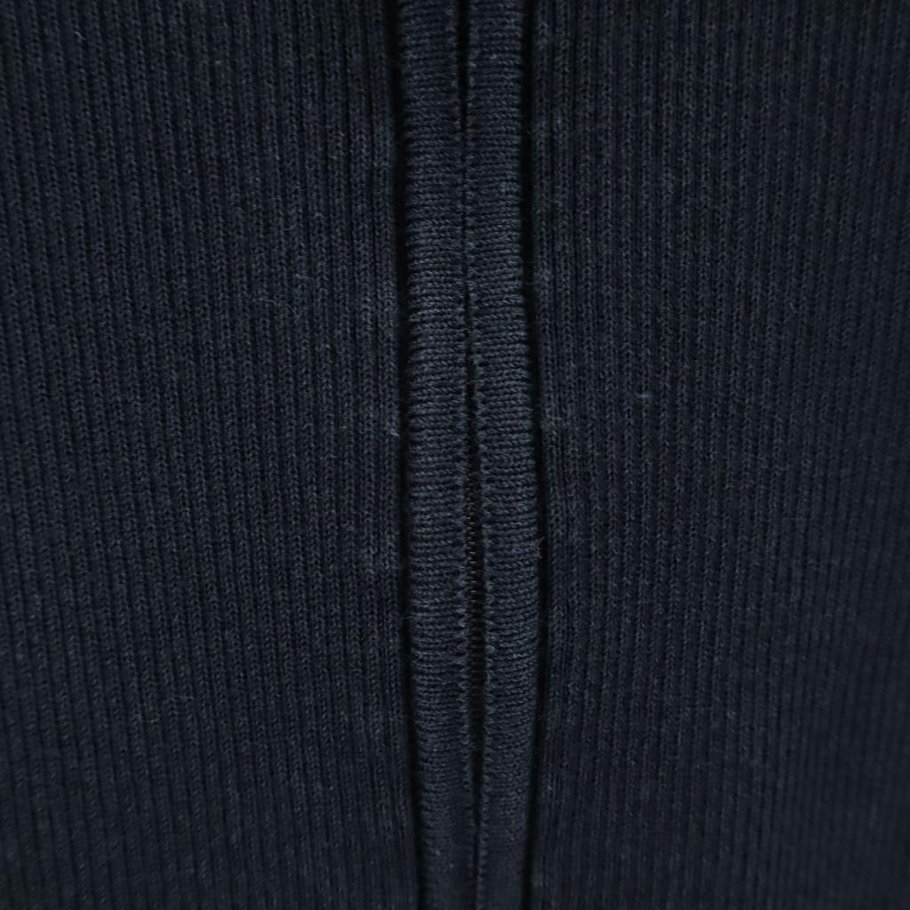 Rene made in Japan Long sleeve Zip-up Rib knit cardigan 38 Navy Women Used