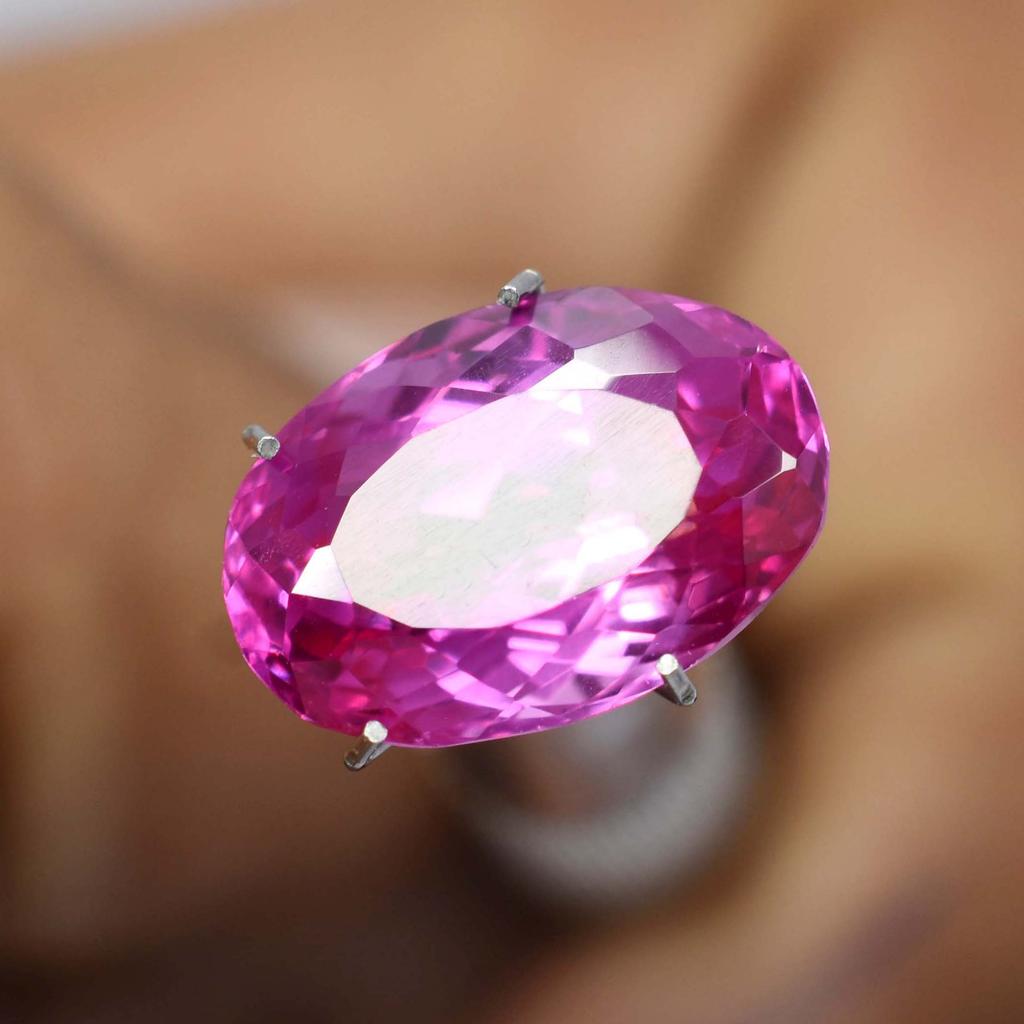 Natural Pink Ruby Loose Gemstone 6.55 ct Oval Shape for Jewelry Making and Gem Collections