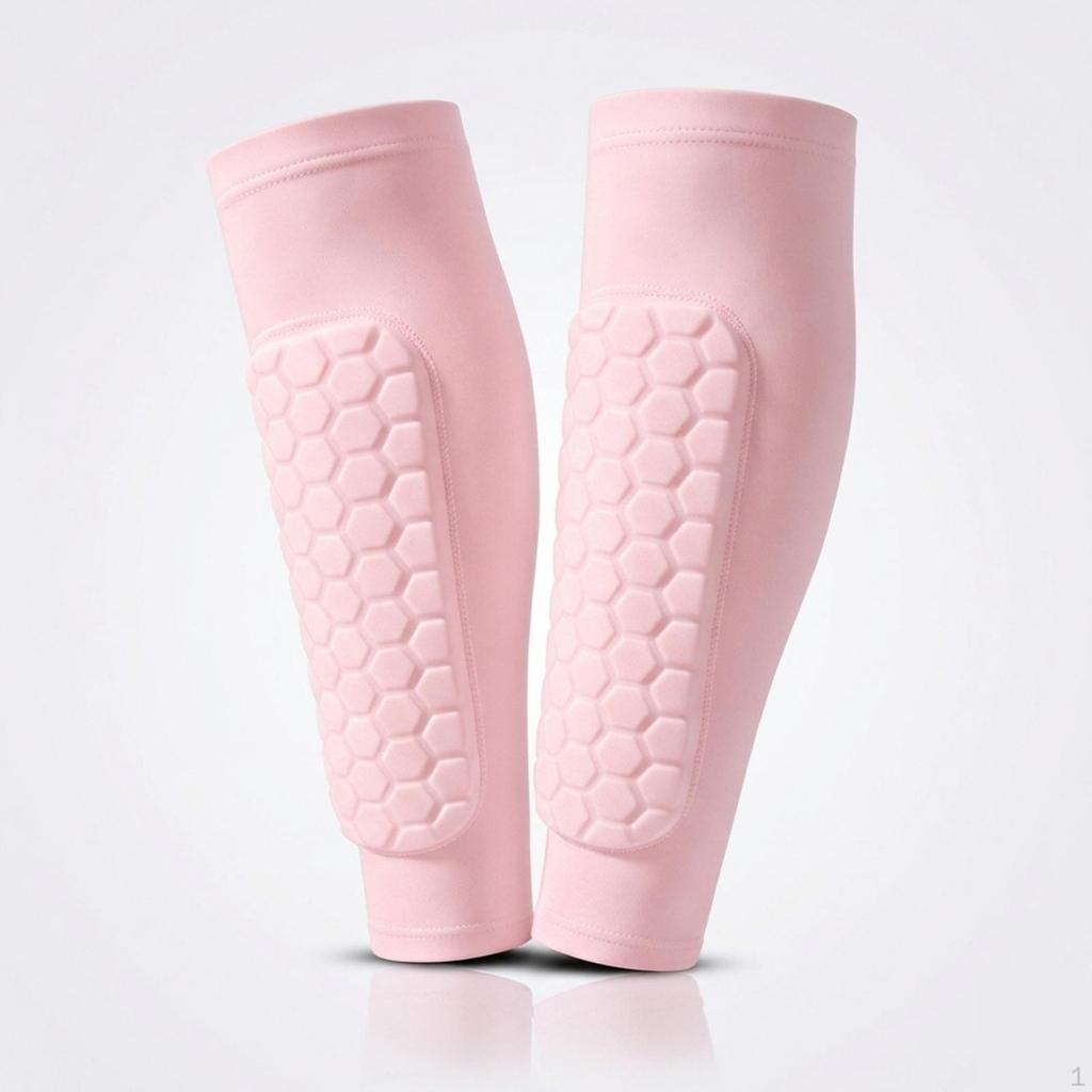 Shielded Shin Sleeve Impact Protection Football Guards Flexible Leg Protectors for Children,