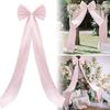 Christmas Tree Bows Satin Ribbon Large Bow Themed Wedding Party Decorations Giant Pink Bow Wall Decor 47x190cm