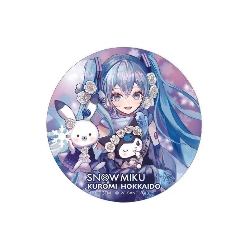 Снег, брошь Хацунэ Мику, аниме-брошь, украшение коллекции.