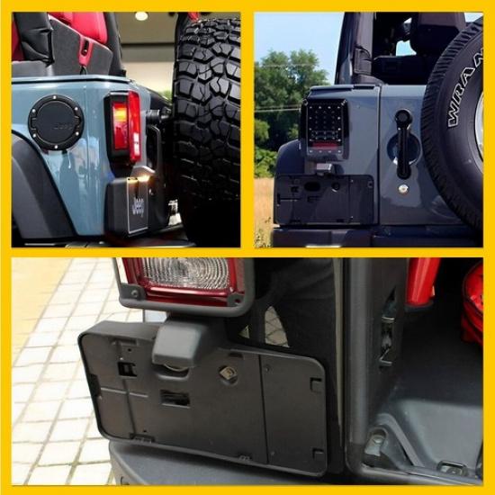 Rear License Plate Holder Light Tag w/ Bracket Fits Jeep Wrangler JK JKU 2007-17