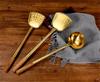 big long pure copper spatula shovel chef cooking cocina utensilios blade Kitchen Utensil Wooden Handle Turner Soup Spoon wok