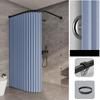 Curved Shower Curtain Folding Invisible Set Perforation-free Bathroom L-shaped Waterproof Curtain Shower Partition Curtain