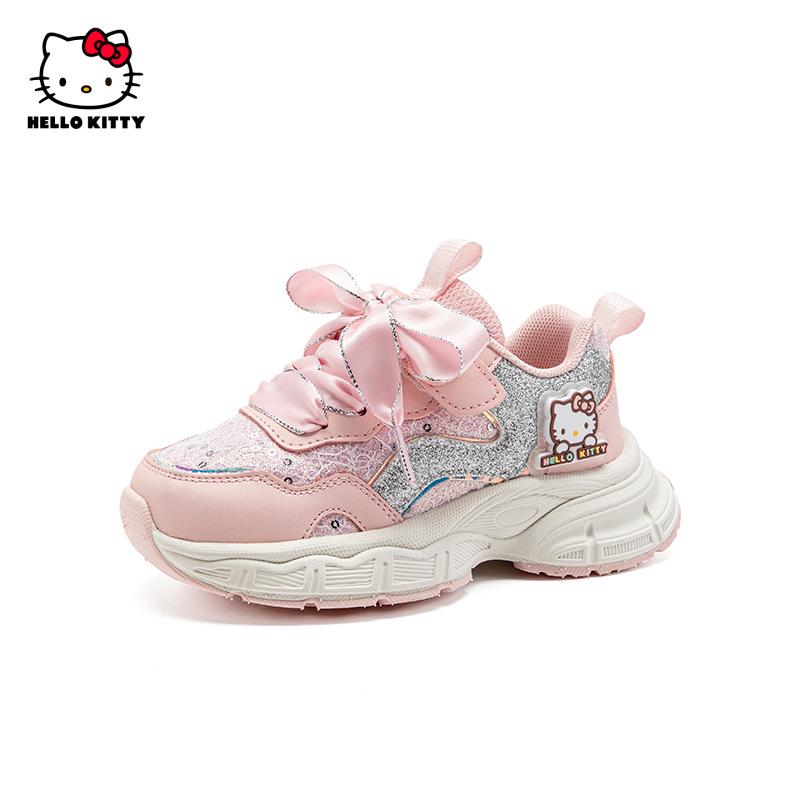 Hello Kitty Girls  Sports Shoes - 2026 Spring Collection, Breathable Mesh, Kids  Dad Sneakers for Baby Girls 37