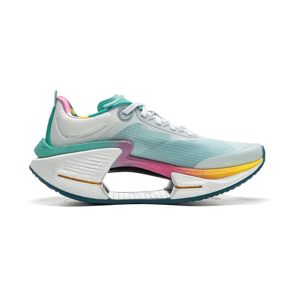 New LiNing Shadow 3 ESSENTIAL Cushioning Low Top Running Shoes Women's Green White ARRU006-6
