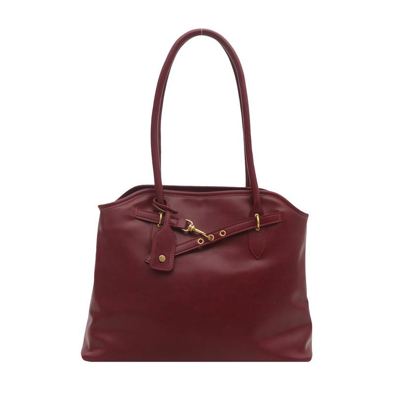 Stylish Vintage Large Capacity Womens Tote Bag Chic Shoulder Bag In Brown Red Colors