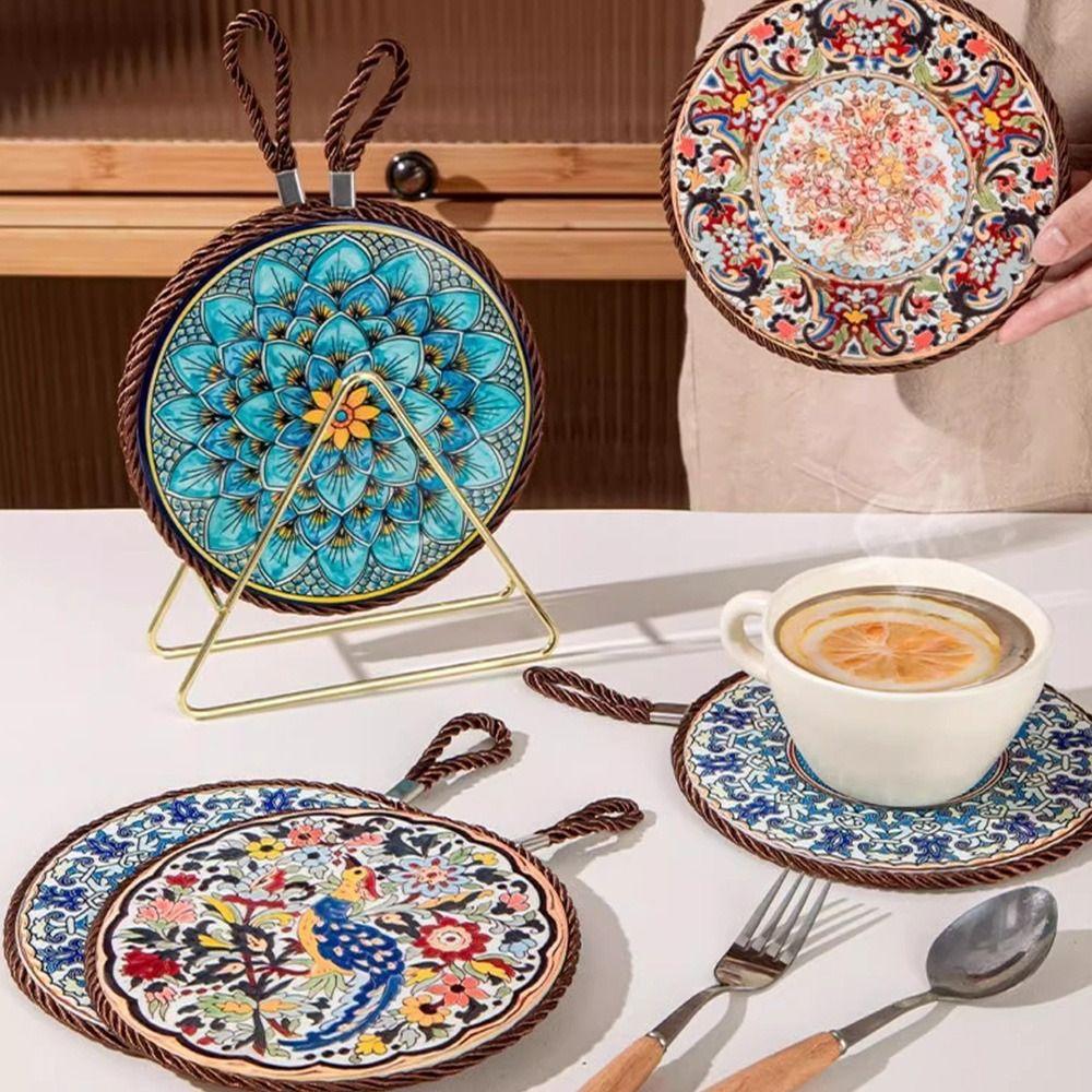 Runder Tischset Hitzebeständig Restaurant Essuntersetzer Neu Kaffeetasse Tischmatte