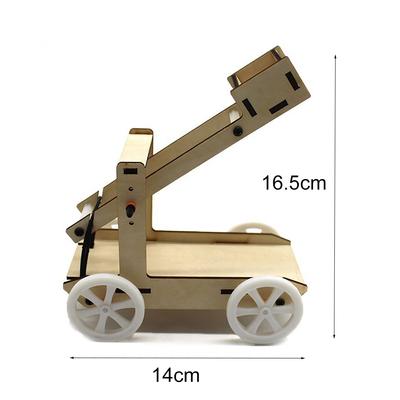 Ruční montáž stavebních bloků pro kutily, dřevěná ozdoba, katapult, gumička, elastický model, hračka, 3D model, dětská vzdělávací hračka