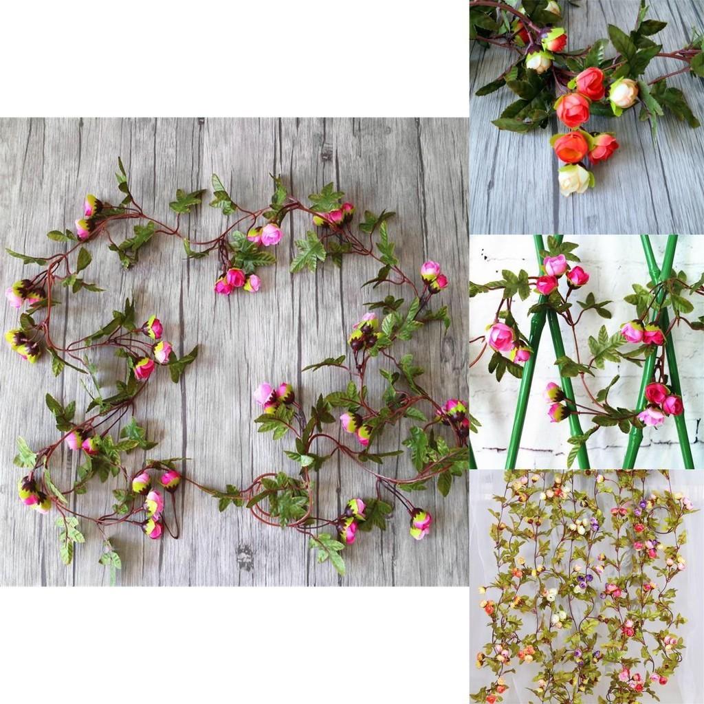 Beautiful 42 Flowers Artificial Silk Rose Fake Flower Garland For Diy Party Decoration