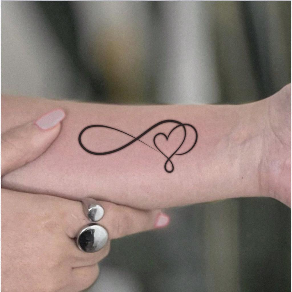 Love Mobius Ring Tattoo Sticker Advanced Sense Niche Simple Personality Small Fresh Tattoo Sticker