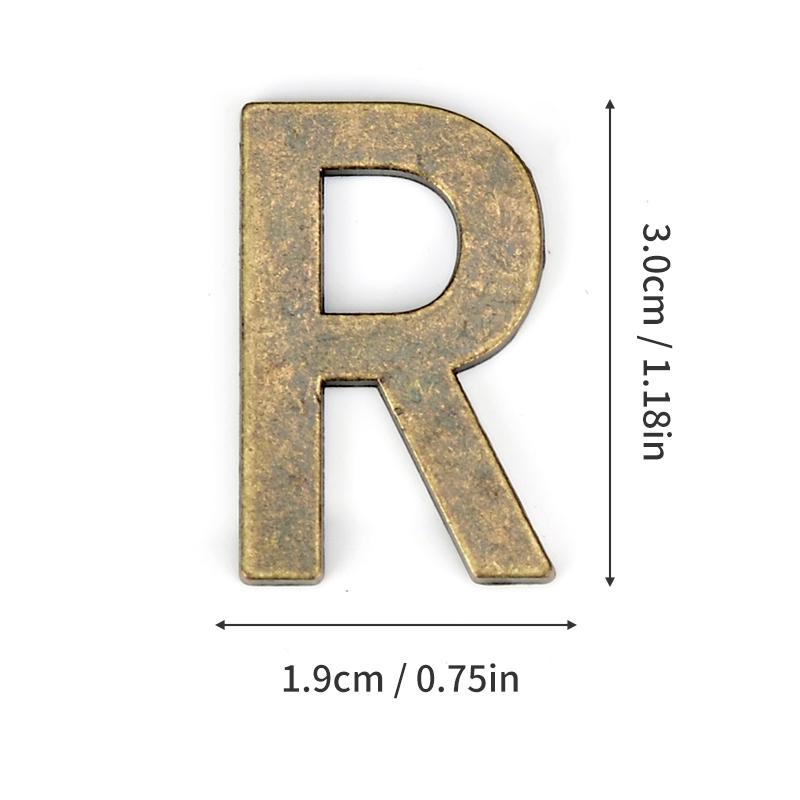1Pcs Metal Self Adhesive House Number English Alphabet Letters for Apartment Room Door Plate Table Mailbox Number Stickers 3*2cm