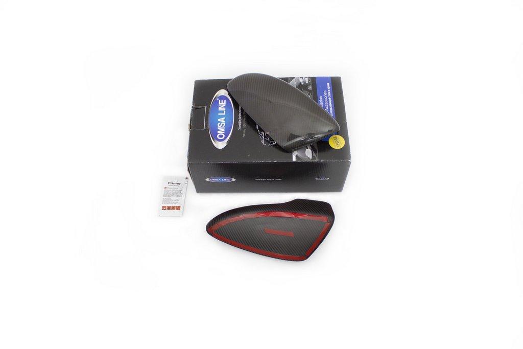 Covers for Mirrors (2 Pcs, Natural Carbon) for Volkswagen Scirocco