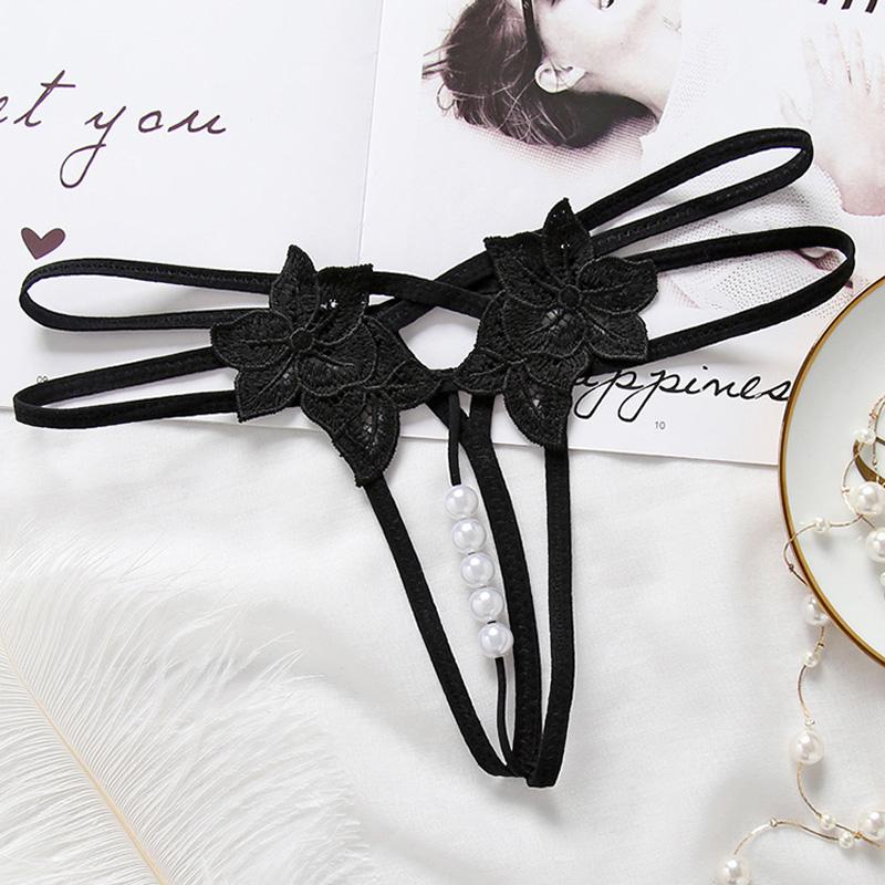 Sexy Ladies Embroidery G String Underwear Women  Hollow Thongs Panties K67