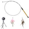 Steel Wire Feather Cat Toy Stick Replace Feather Accessories Cat Teaser Pet Toy