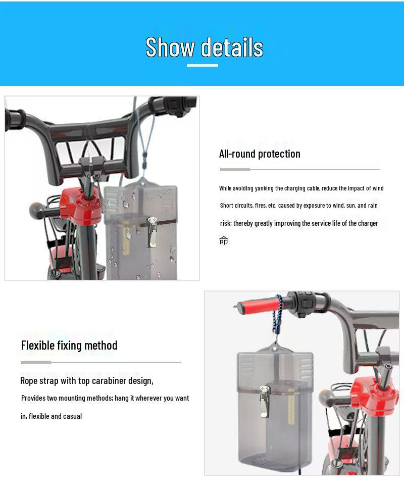 Outdoor Waterproof Electric Vehicle Charger Cover and Storage Box
